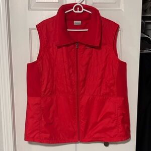 Columbia Red Lightweight Fleece Vest Size 2X